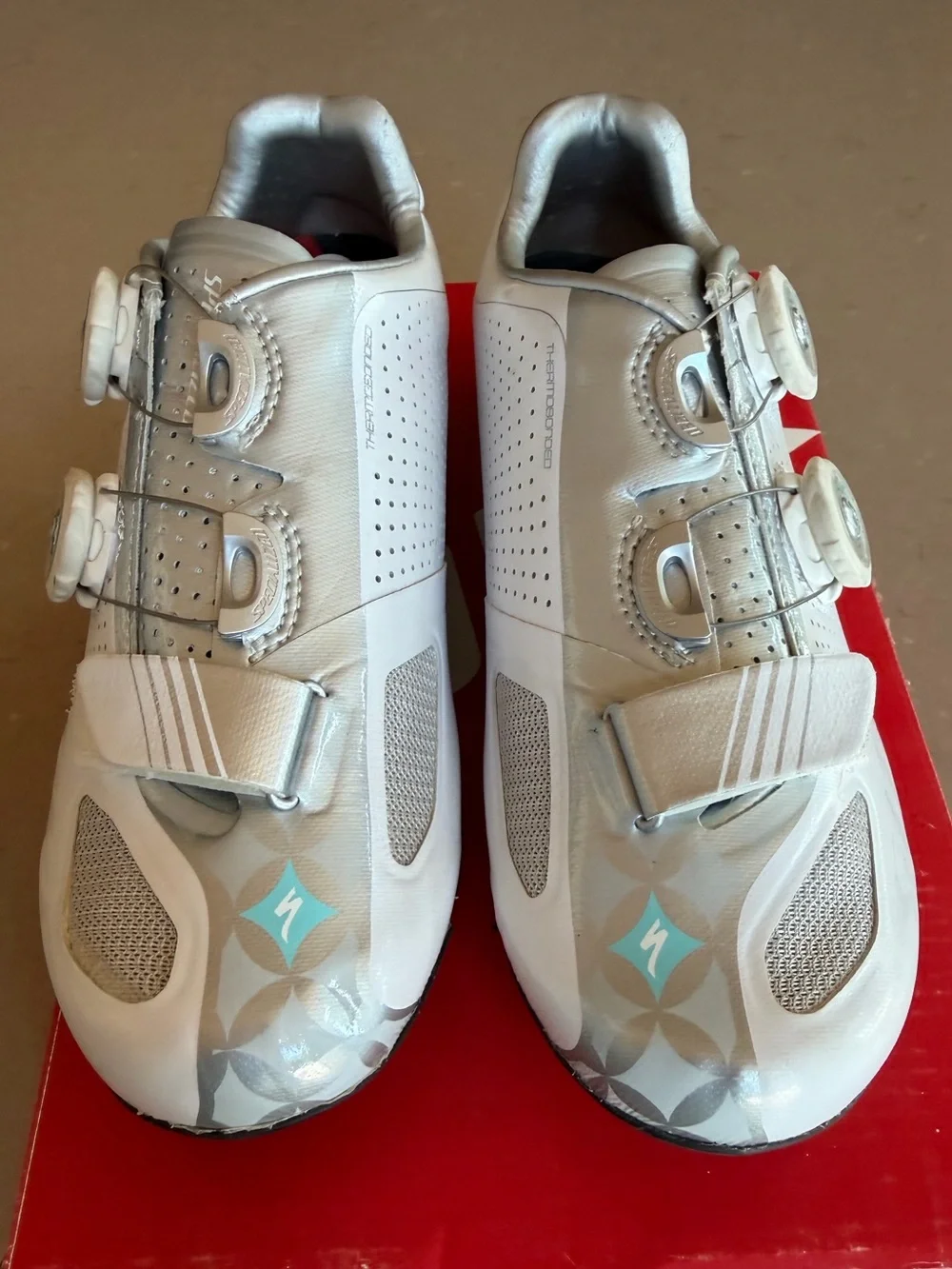 Specialized S-Works Road Cycling Shoes EU 38 US 7.25 White Silver Carbon BOA Box